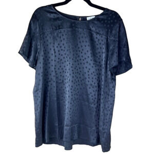 Aritzia Wilfred With Silk Short Sleeve Polka Dot Blouse